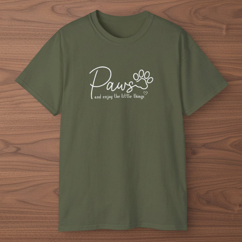 Paws And Enjoy The Little Things T‑Shirt