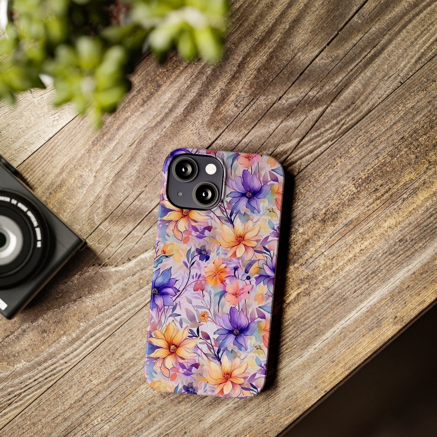 Floral Watercolor Slim Phone Case