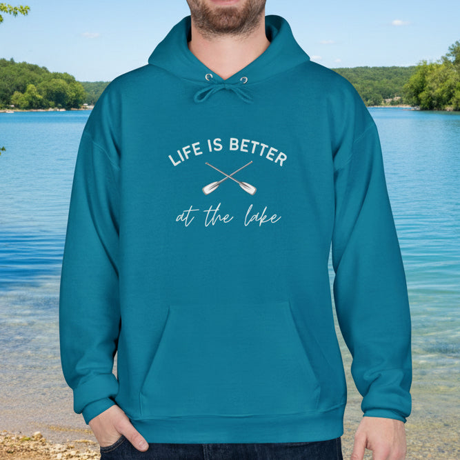 Life Is Better at the Lake Hoodie with paddles