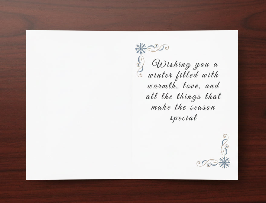 Winter Wishes Greeting Card — Pack of 1 or 10