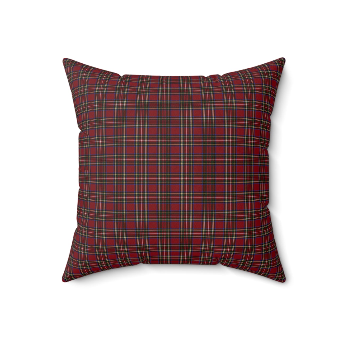 Christmas Eve Plaid Square Pillow