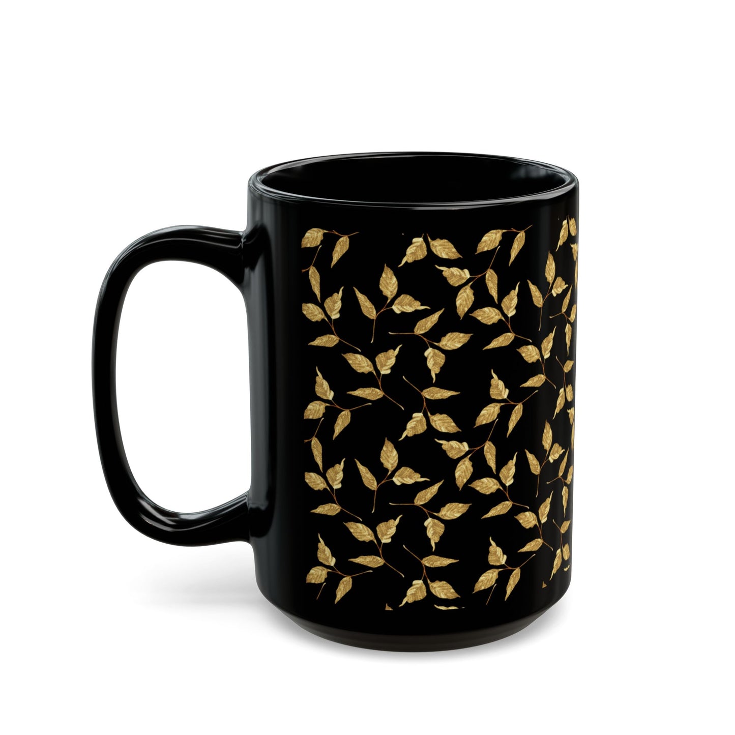 Black Gold Leaf Mug (11oz & 15oz)