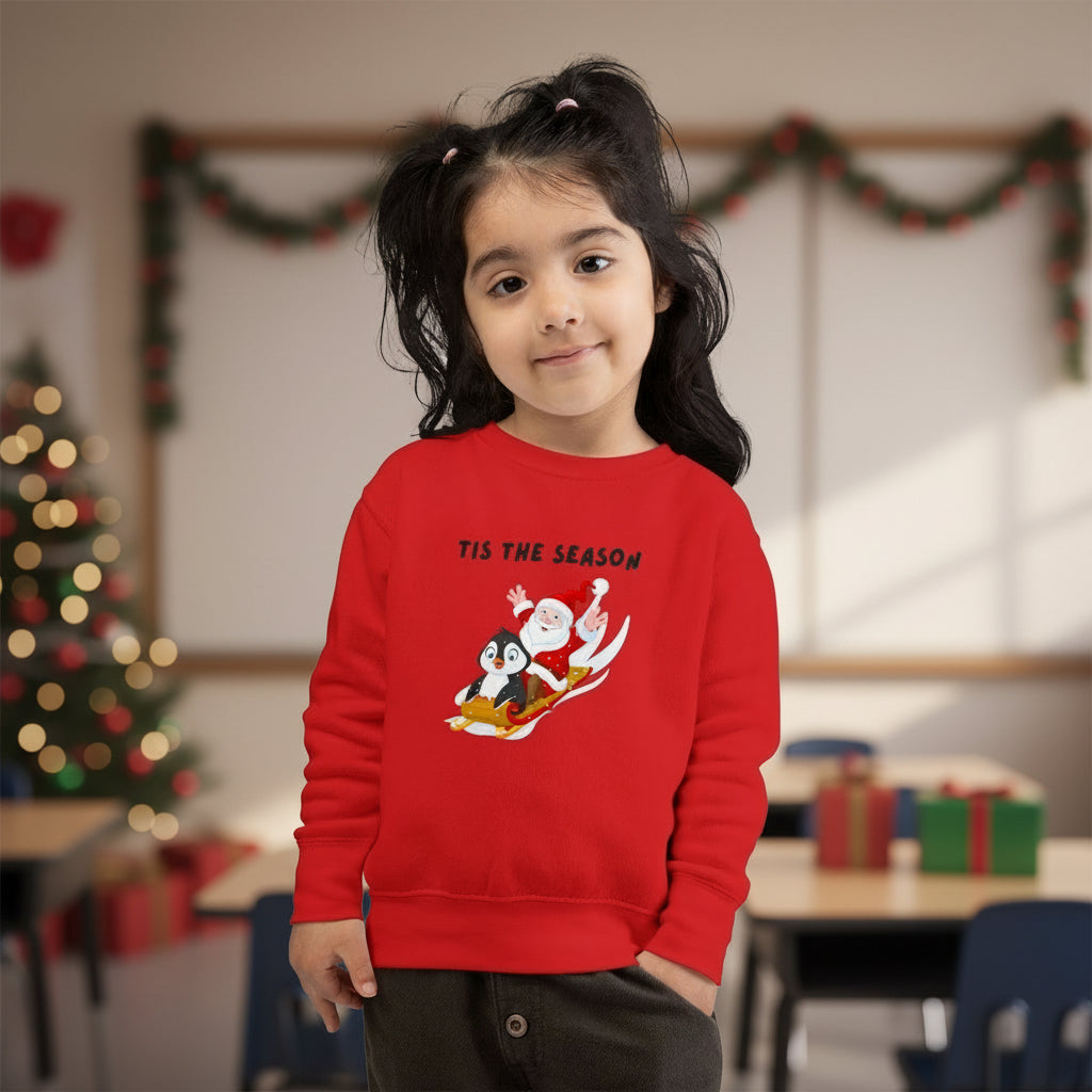 'Tis the Season' Santa & Penguin Sweatshirt