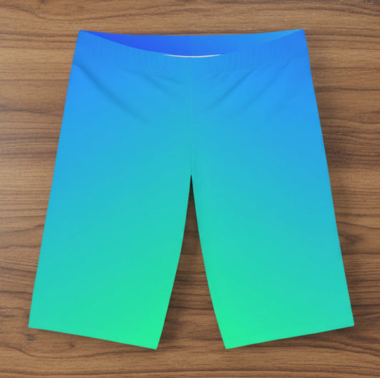 Women’s Blue Ombré Bike Shorts
