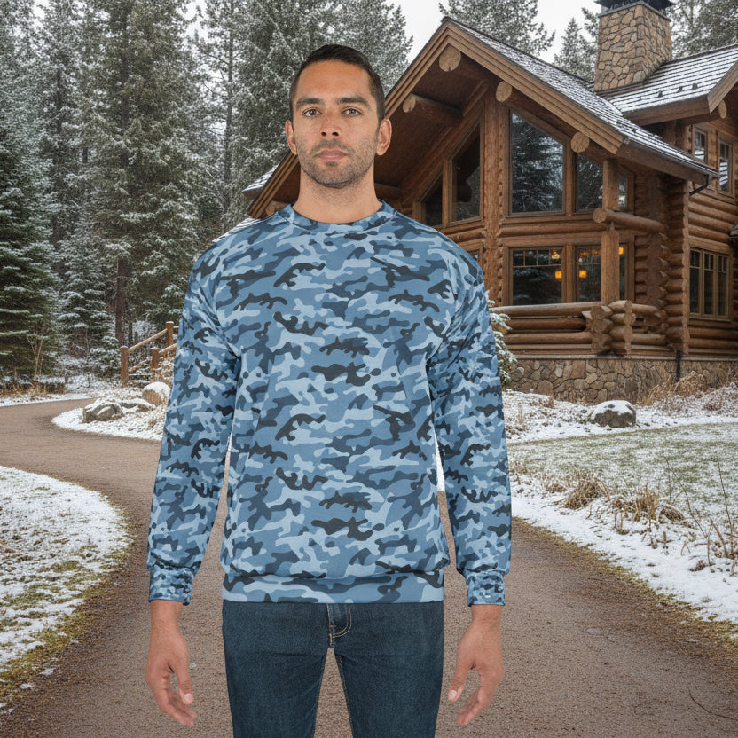 Arctic Blue Winter Camo Sweatshirt