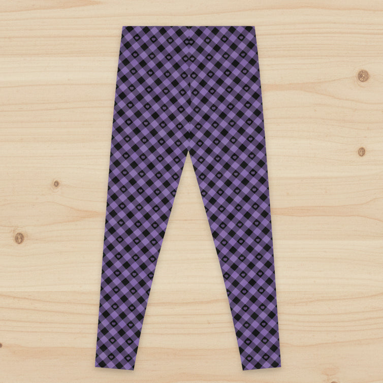 Purple Heart Plaid Leggings