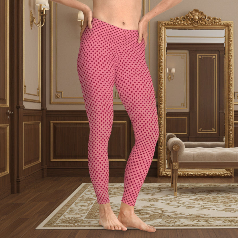 Pink Polka Dot Leggings