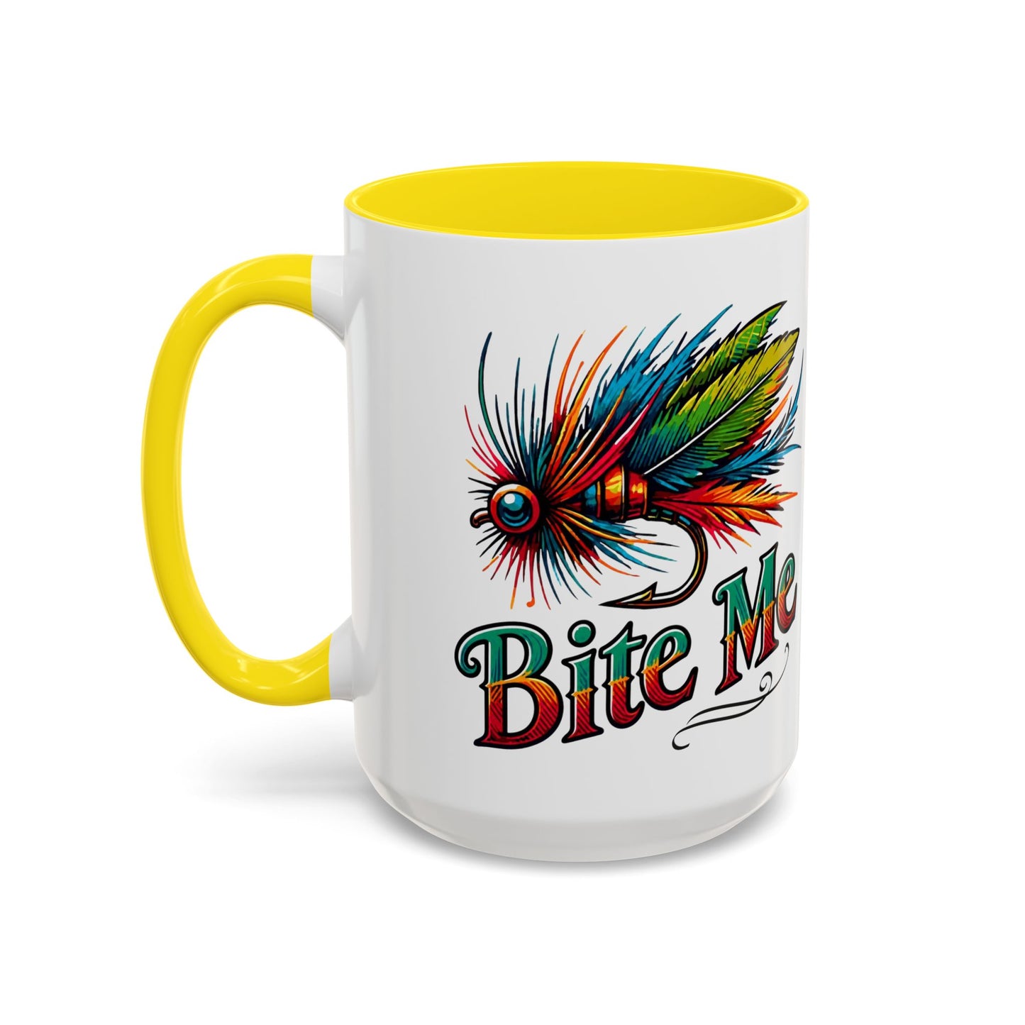 Fishing Lure “Bite Me” 15oz Accent Coffee Mug