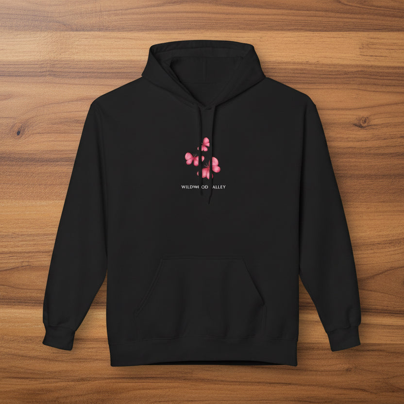 Pink Butterflies Wildwood Valley Hoodie
