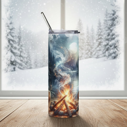 Full Moon Campfire 20oz Stainless Steel Tumbler