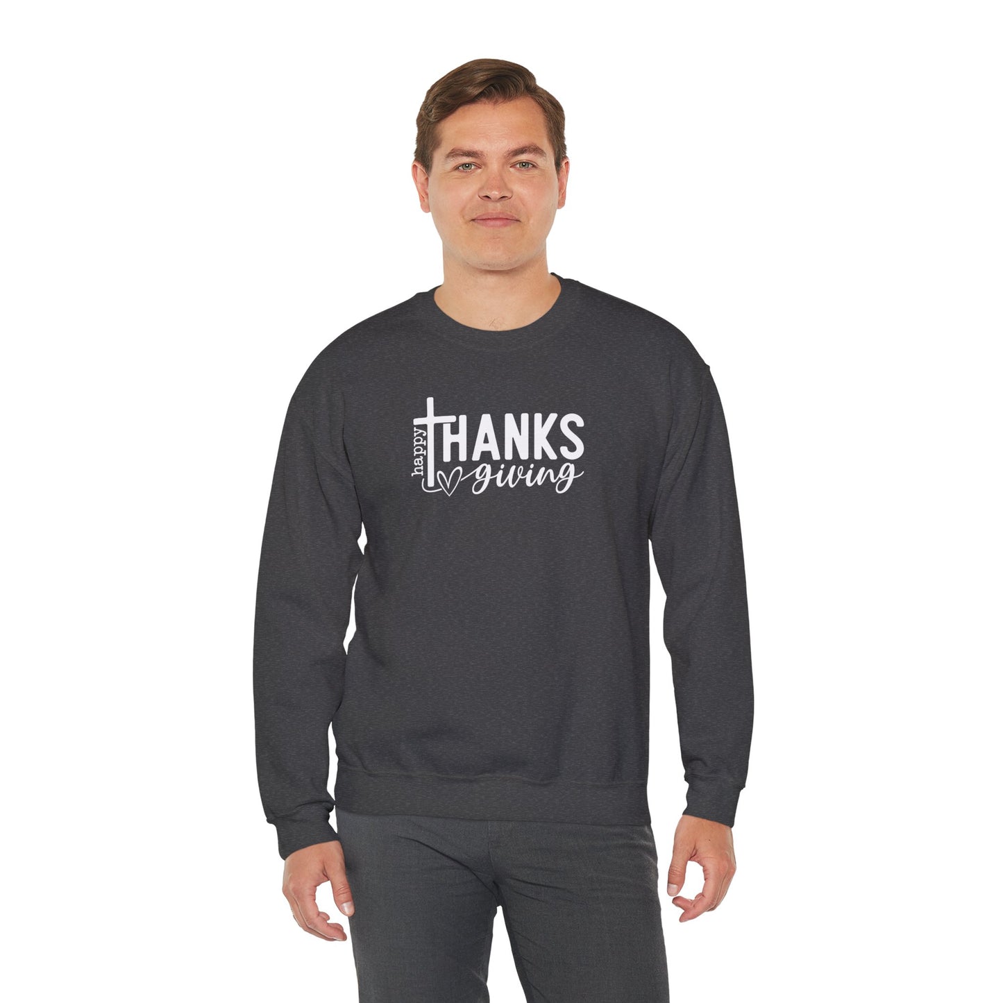 Happy Thanksgiving Faith Crewneck Sweatshirt