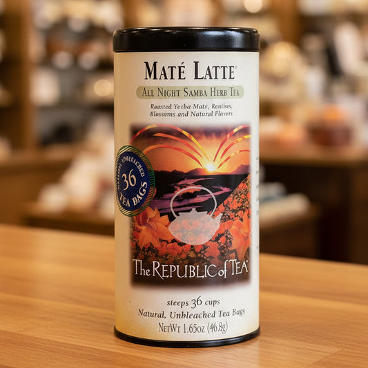 The Republic of Tea - Maté Latte® Herbal Tea, 36 Tea Bags, Roasted Yerba Mate and Rooibos Herbal Tea