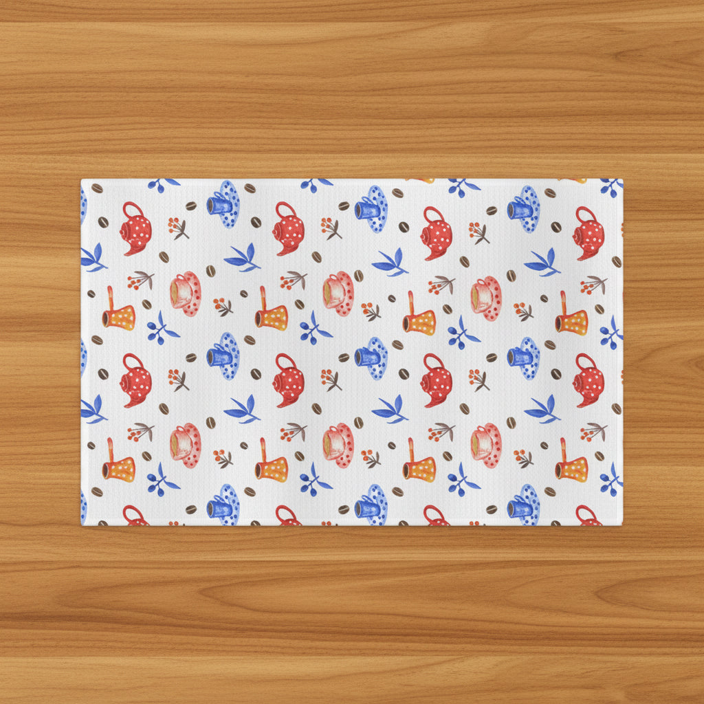 Tea Time Microfiber Kitchen Towel