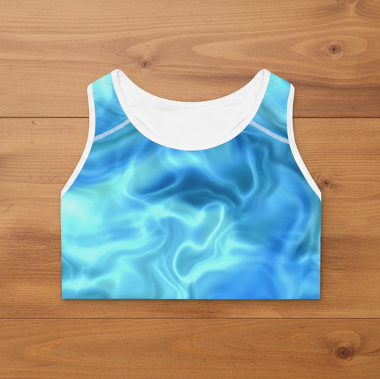 Swirling Water Sports Bra