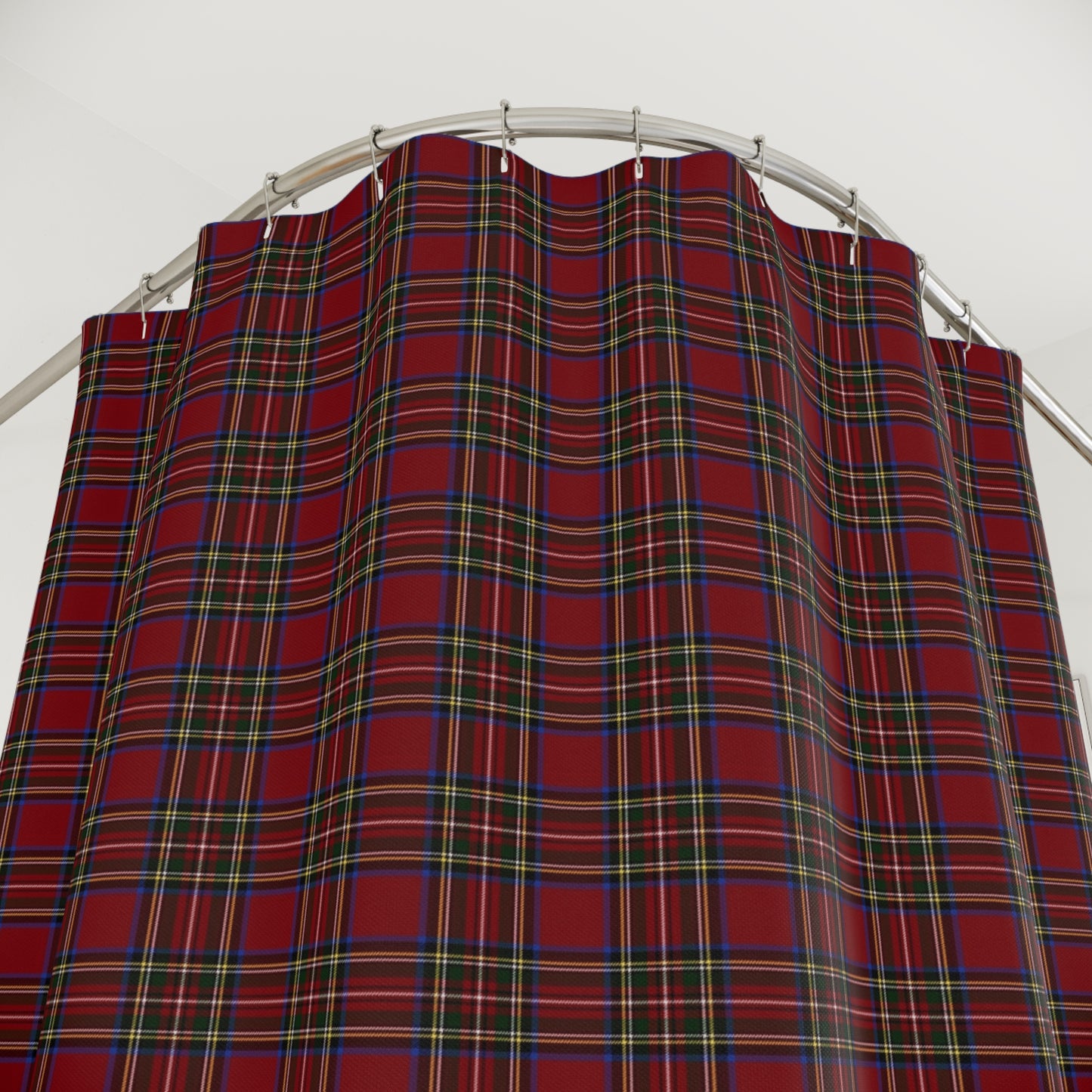 Red Plaid Shower Curtain