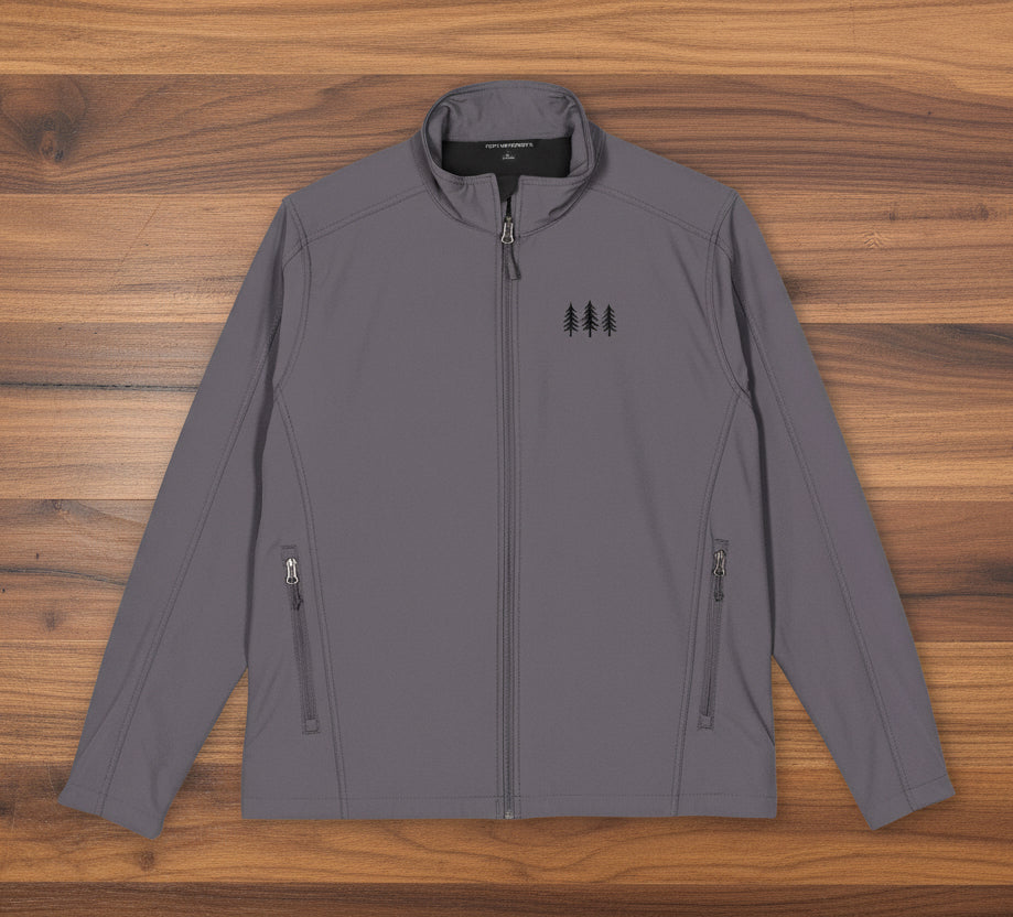 Men's Pine Embroidered Soft Shell Jacket