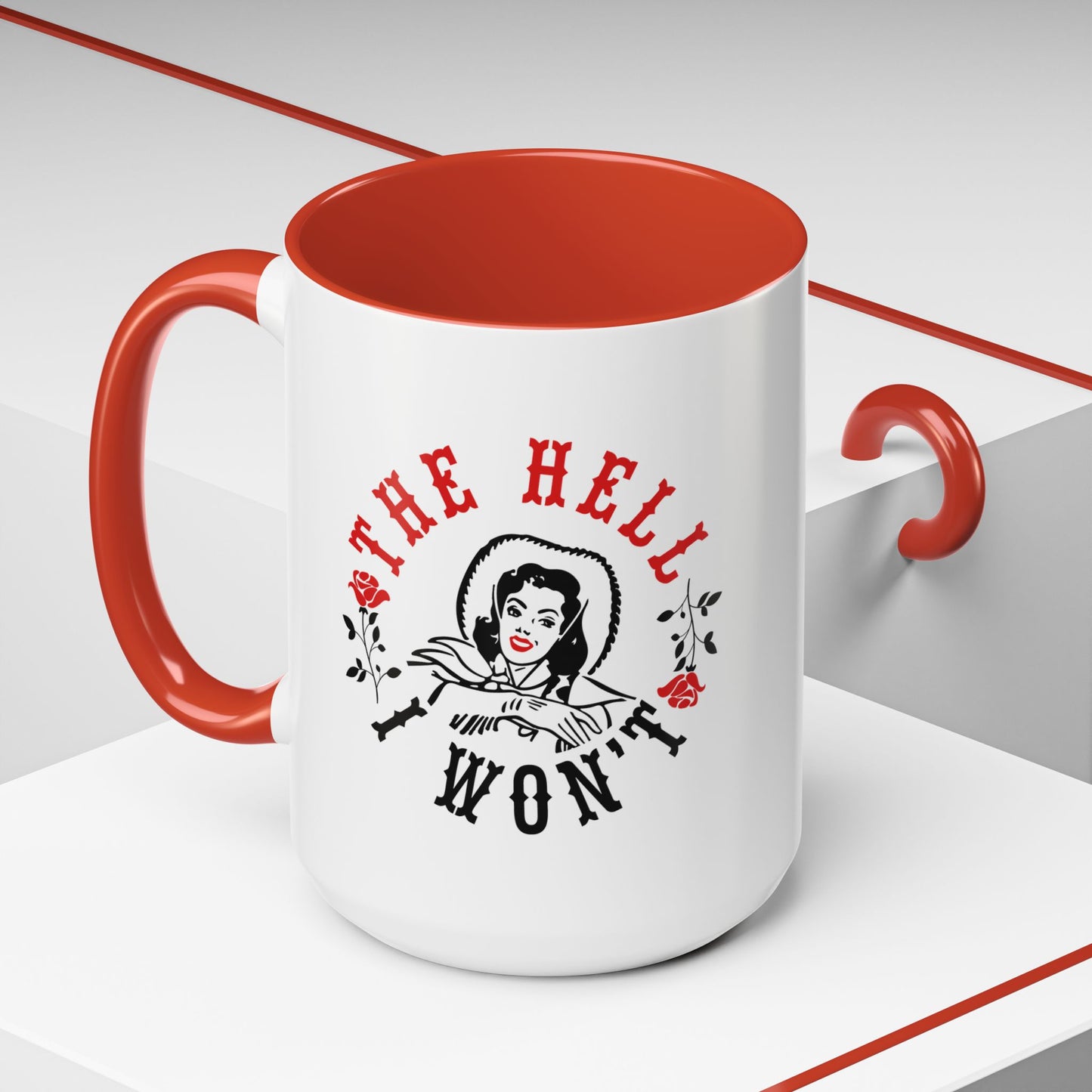 The Hell Won’t Retro Rosie-Style 15oz Accent Mug
