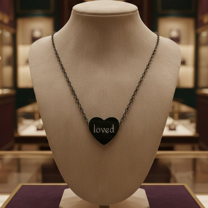 'Loved' Heart Necklace
