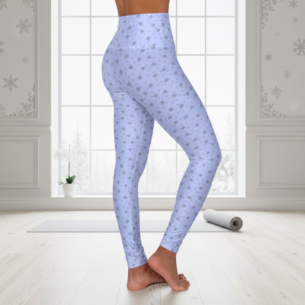 Blue Snowflake Leggings