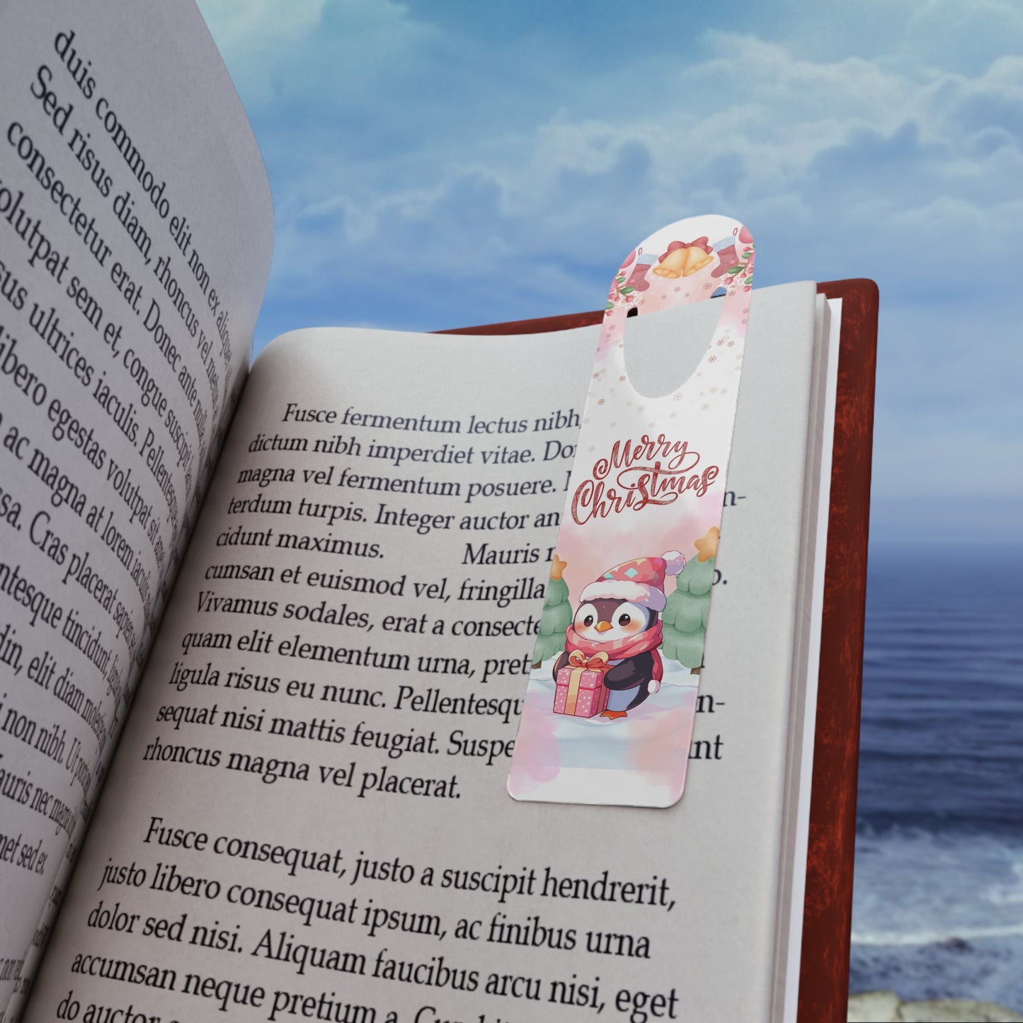Christmas Penguin Bookmark