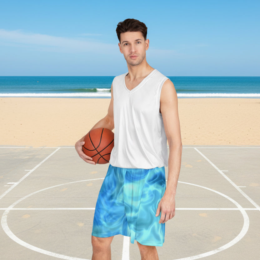 Swirling Water Basketball Shorts