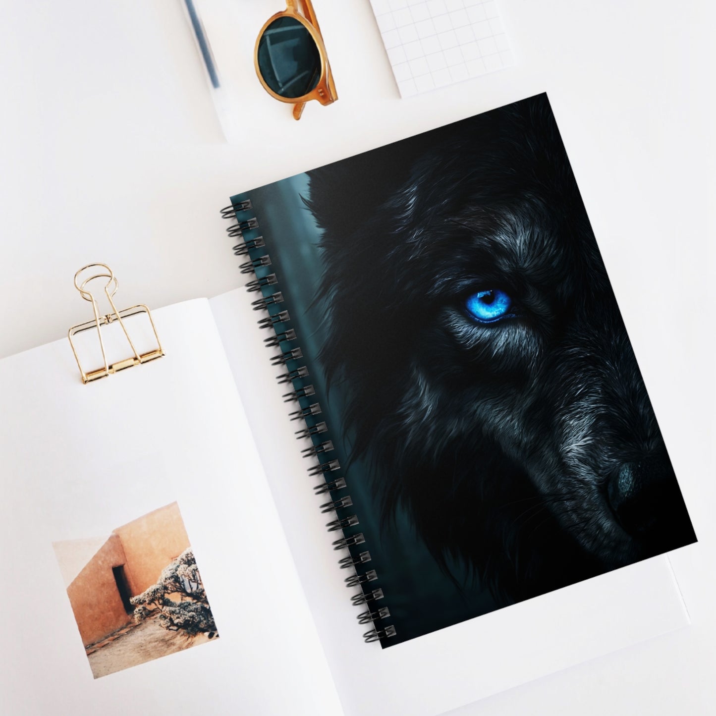 Mystical Wolf Spiral Notebook