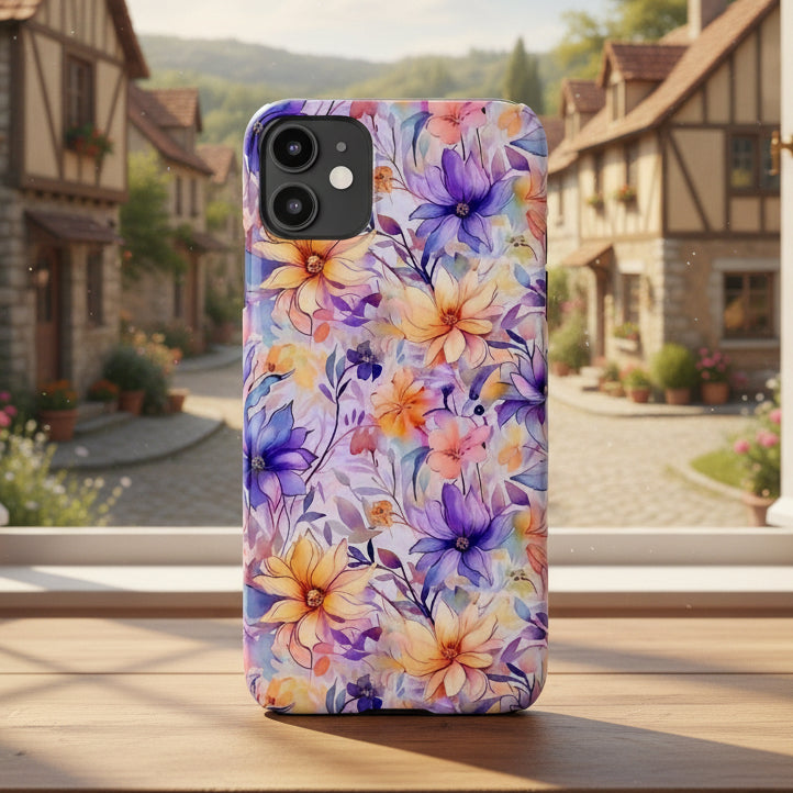 Floral Watercolor Slim Phone Case