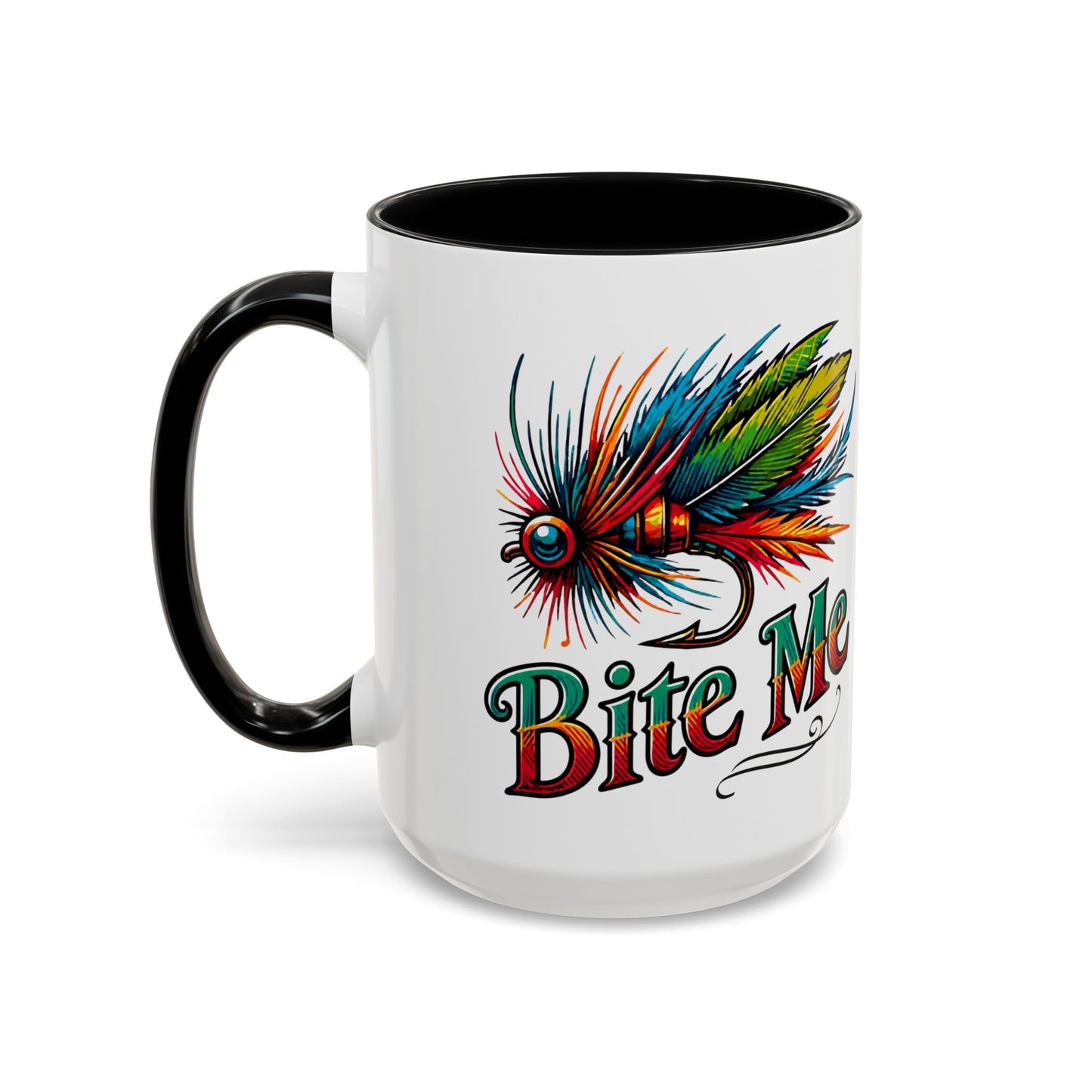 Fishing Lure “Bite Me” 15oz Accent Coffee Mug