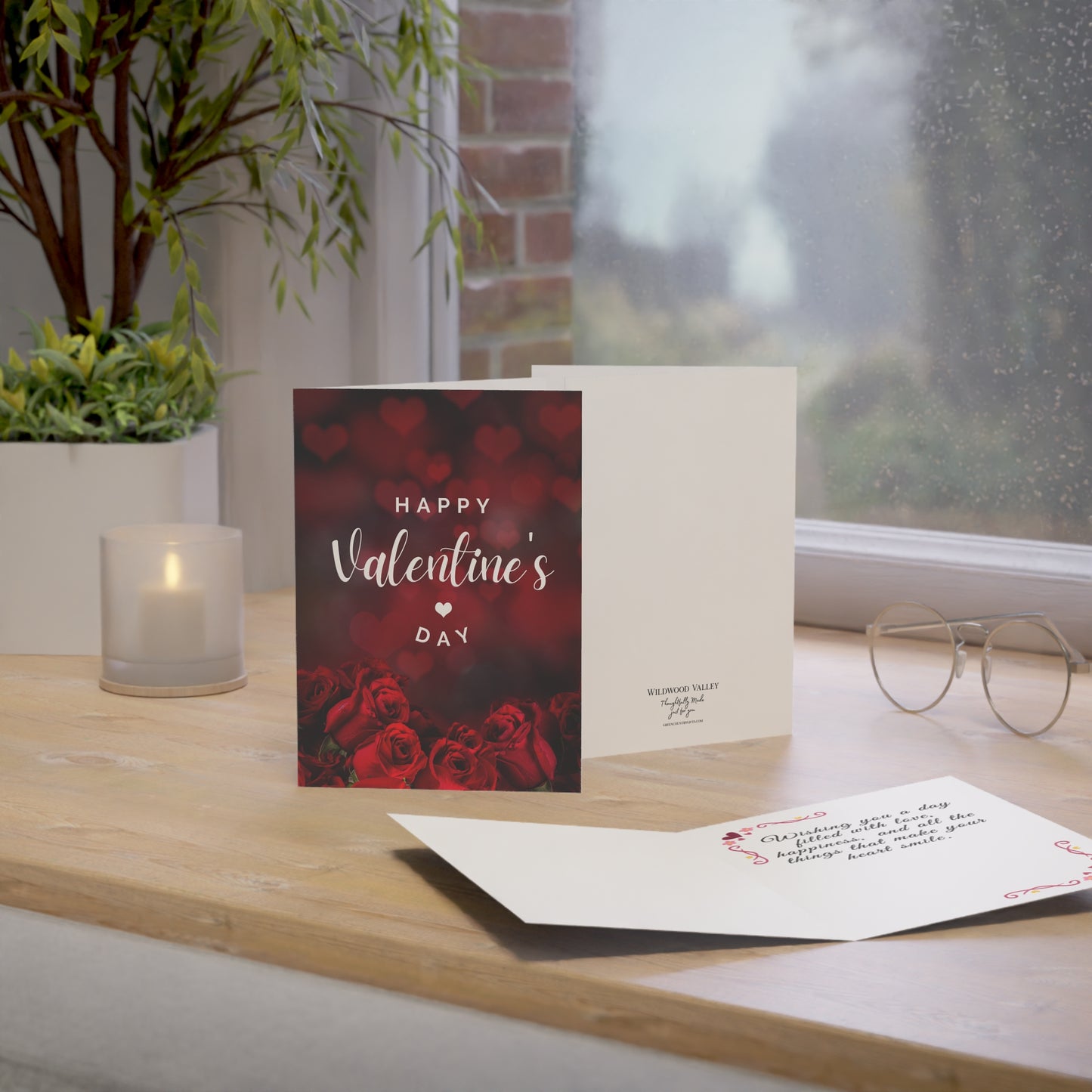 Happy Valentine's Day Greeting Card – Pack of 1 or 10