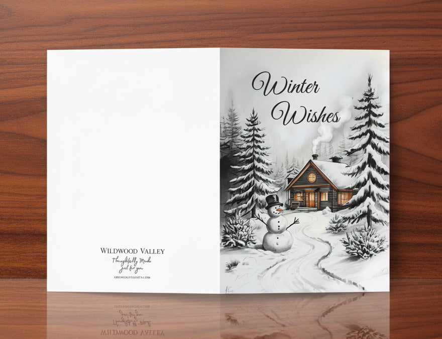 Winter Wishes Greeting Card — Pack of 1 or 10