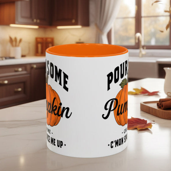Pour Some Pumpkin on Me Accent Mug