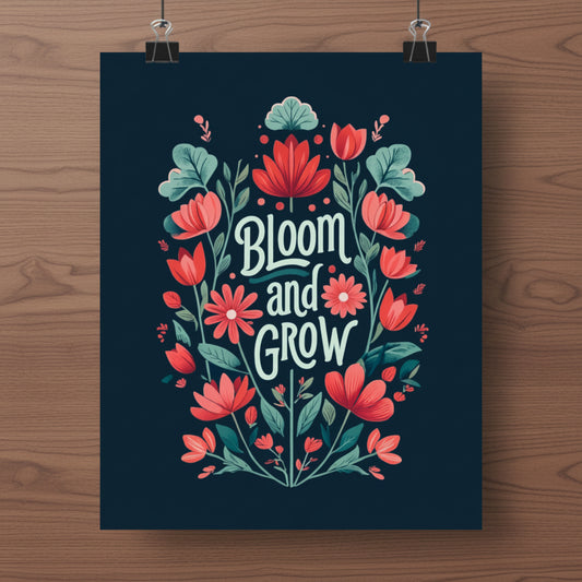 Bloom and Grow Floral Poster