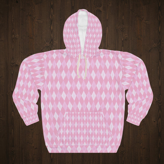 Pink Argyle Hoodie
