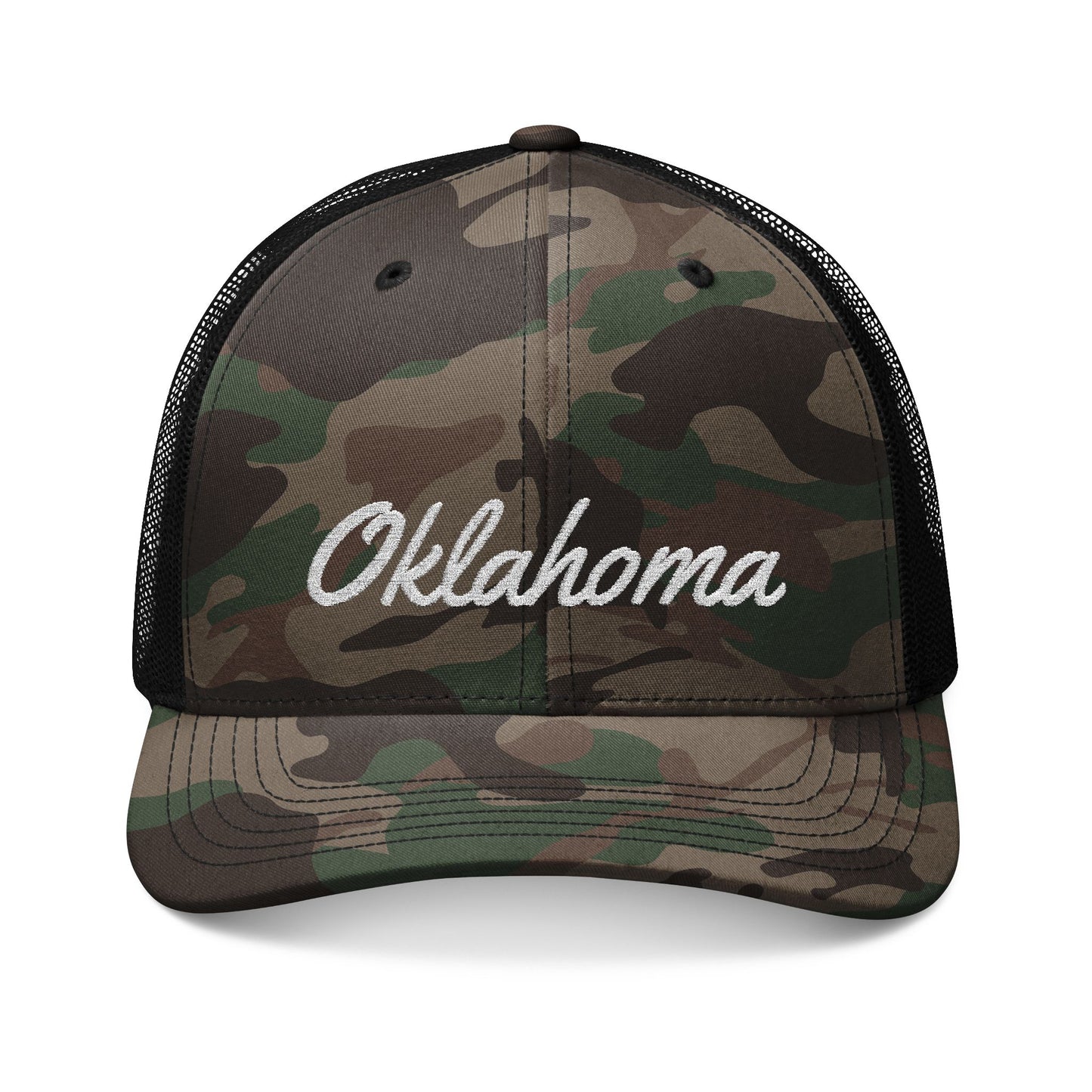 Oklahoma Embroidered Camouflage Baseball Cap