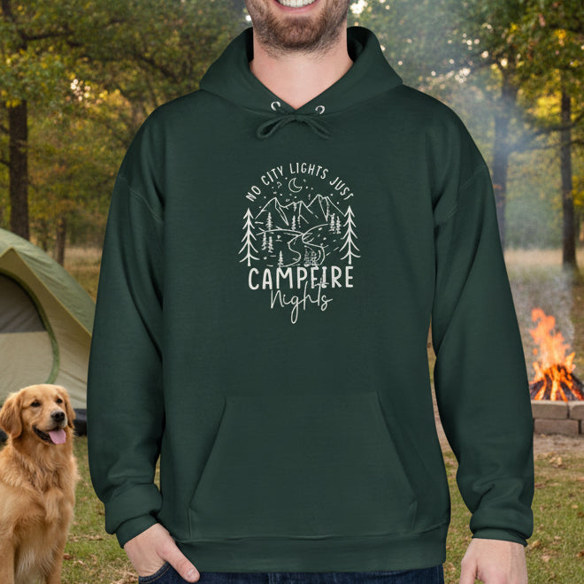 No City Lights Just Campfire Nights Hoodie