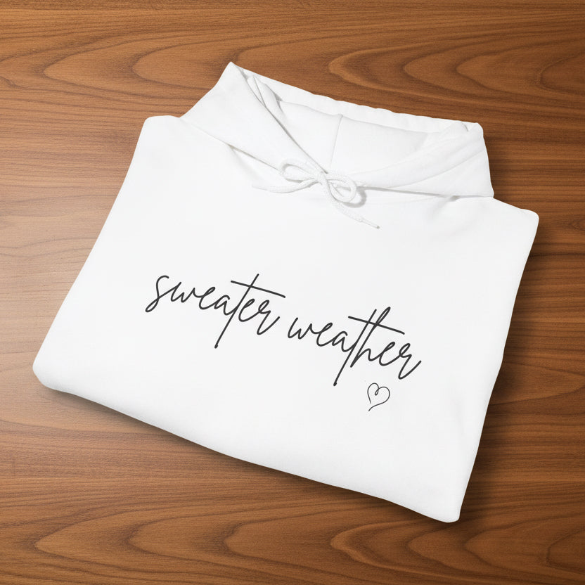 Sweater Weather Hoodie with Heart accent sleeve