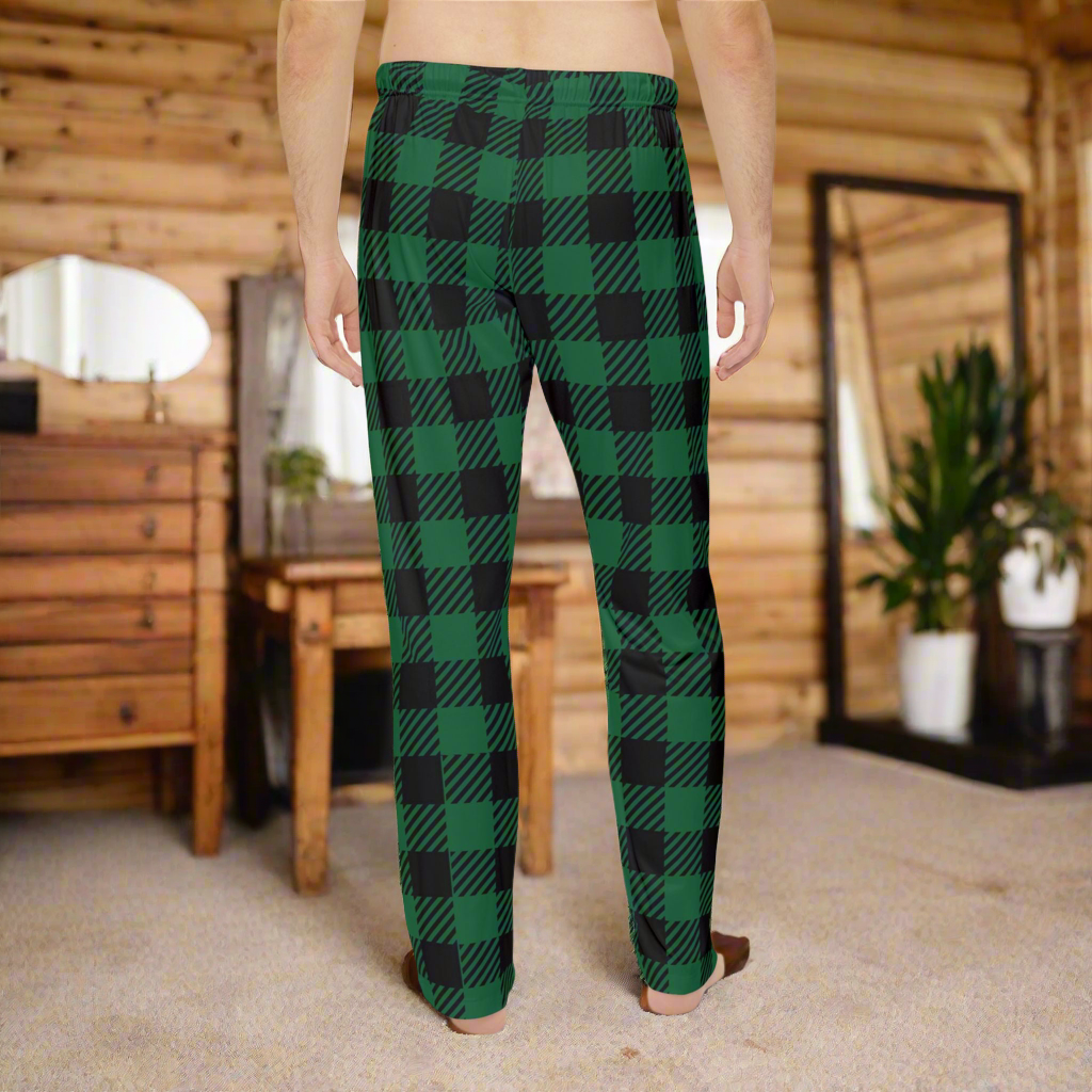 Men's Green & Black Buffalo Plaid Pajama Pants
