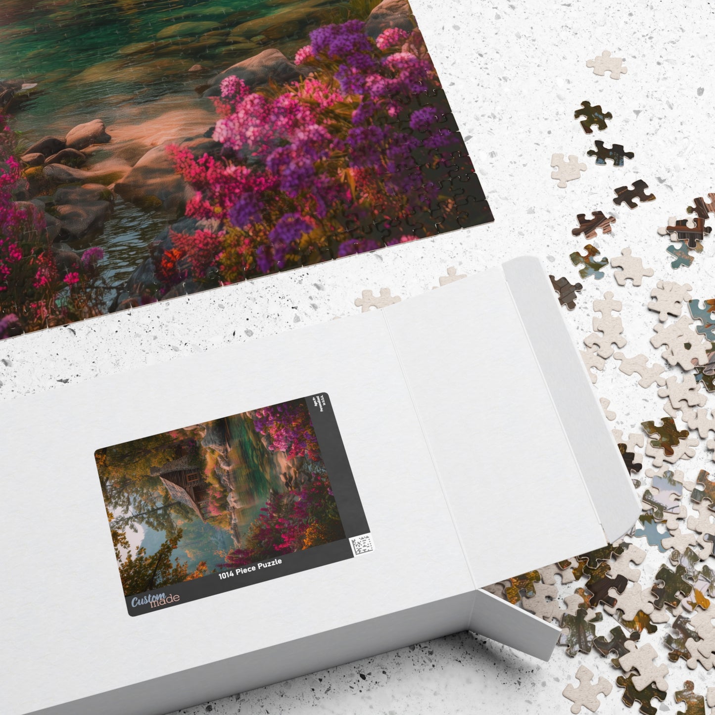 Scenic Lakeside Cabin Jigsaw Puzzle — 110/252/529/1014 pcs