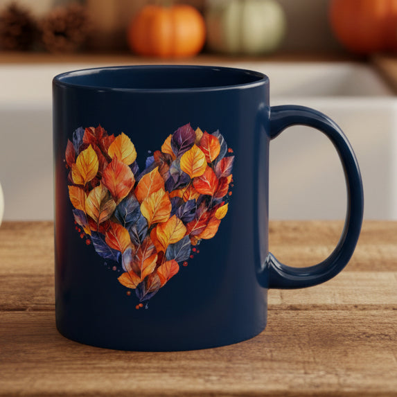Autumn Heart Ceramic Mug