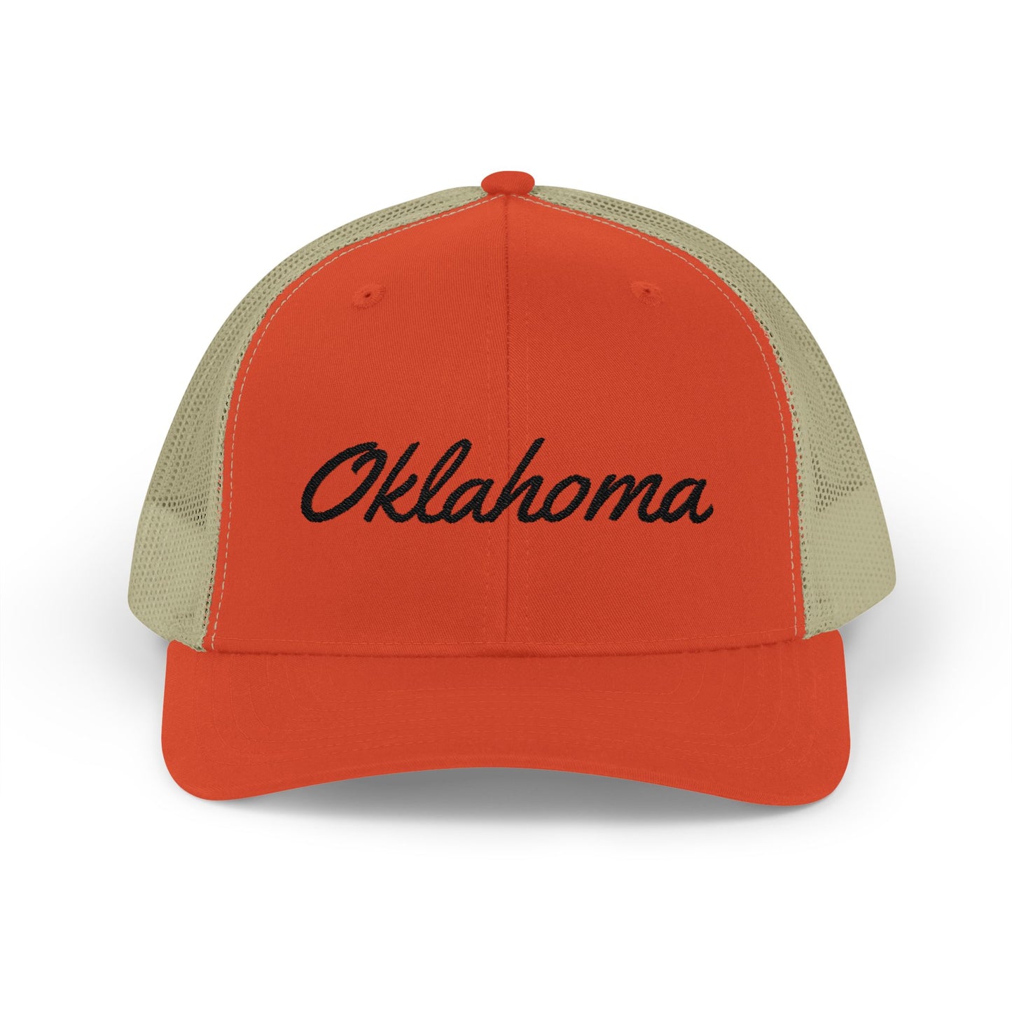 Oklahoma Black Embroidered Mesh Back Baseball Cap