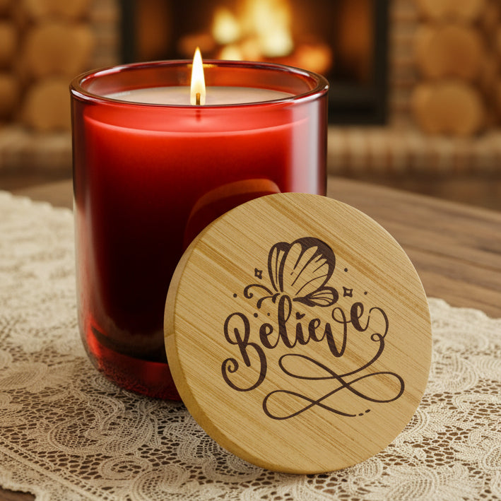 Believe 14oz Engraved Soy Candle | Scented Gift Candle
