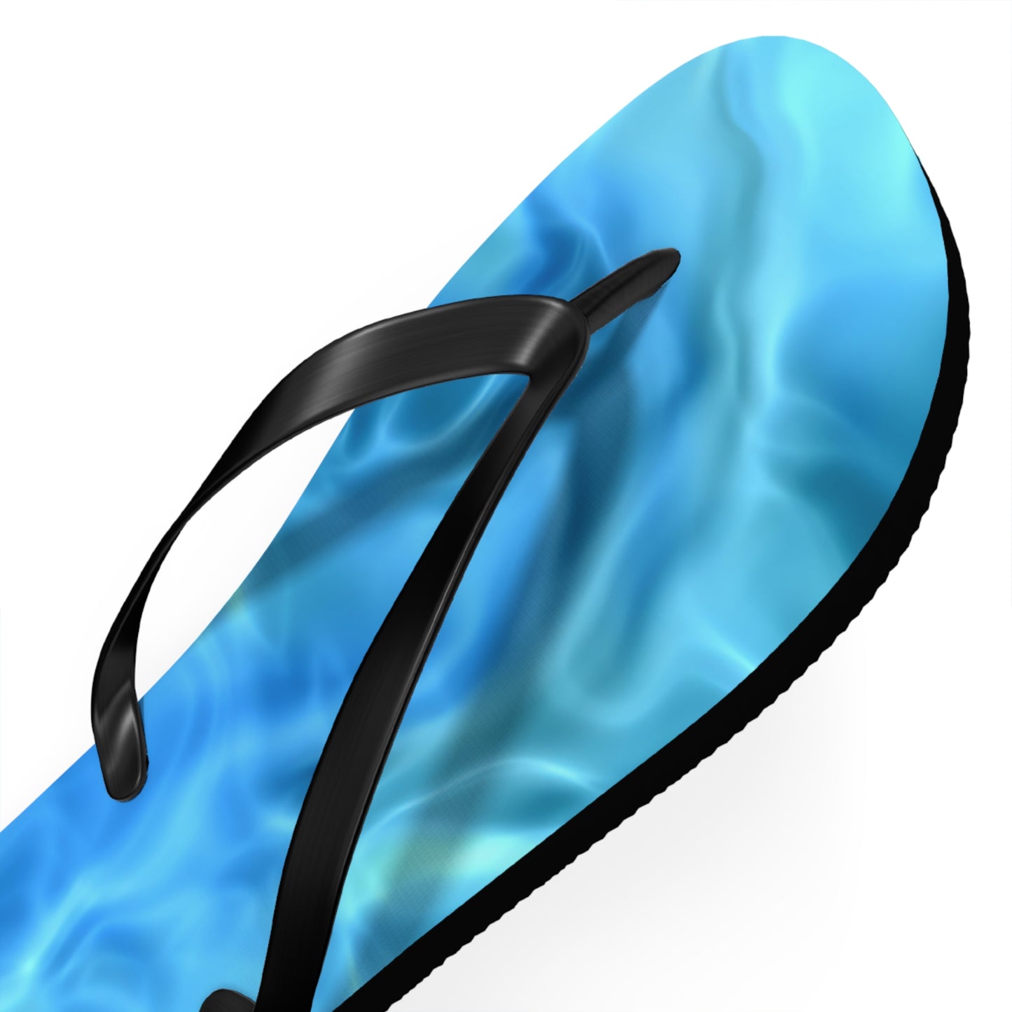 Swirling Water Flip Flops — Blue Water Marble Beach Sandals