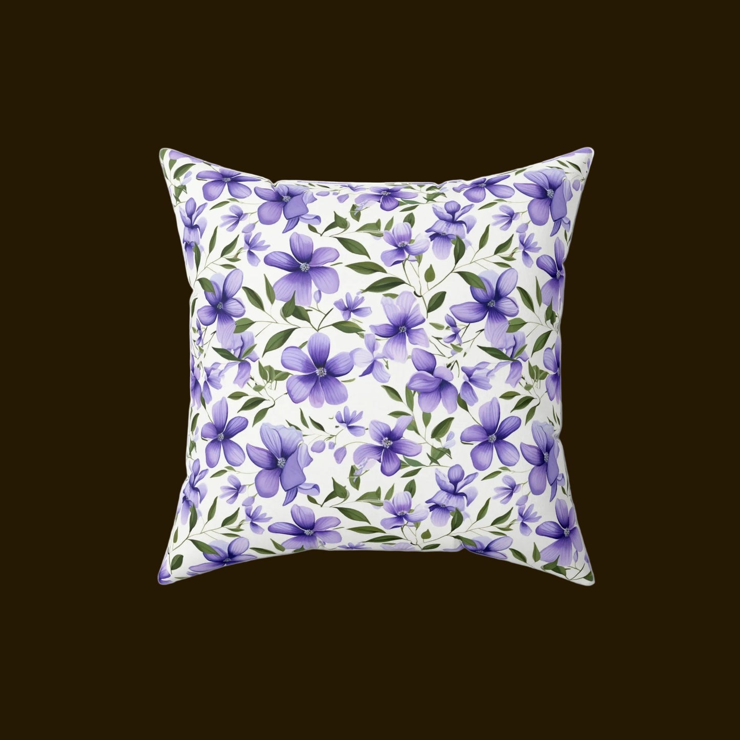 Violet Vines Faux Suede Pillow