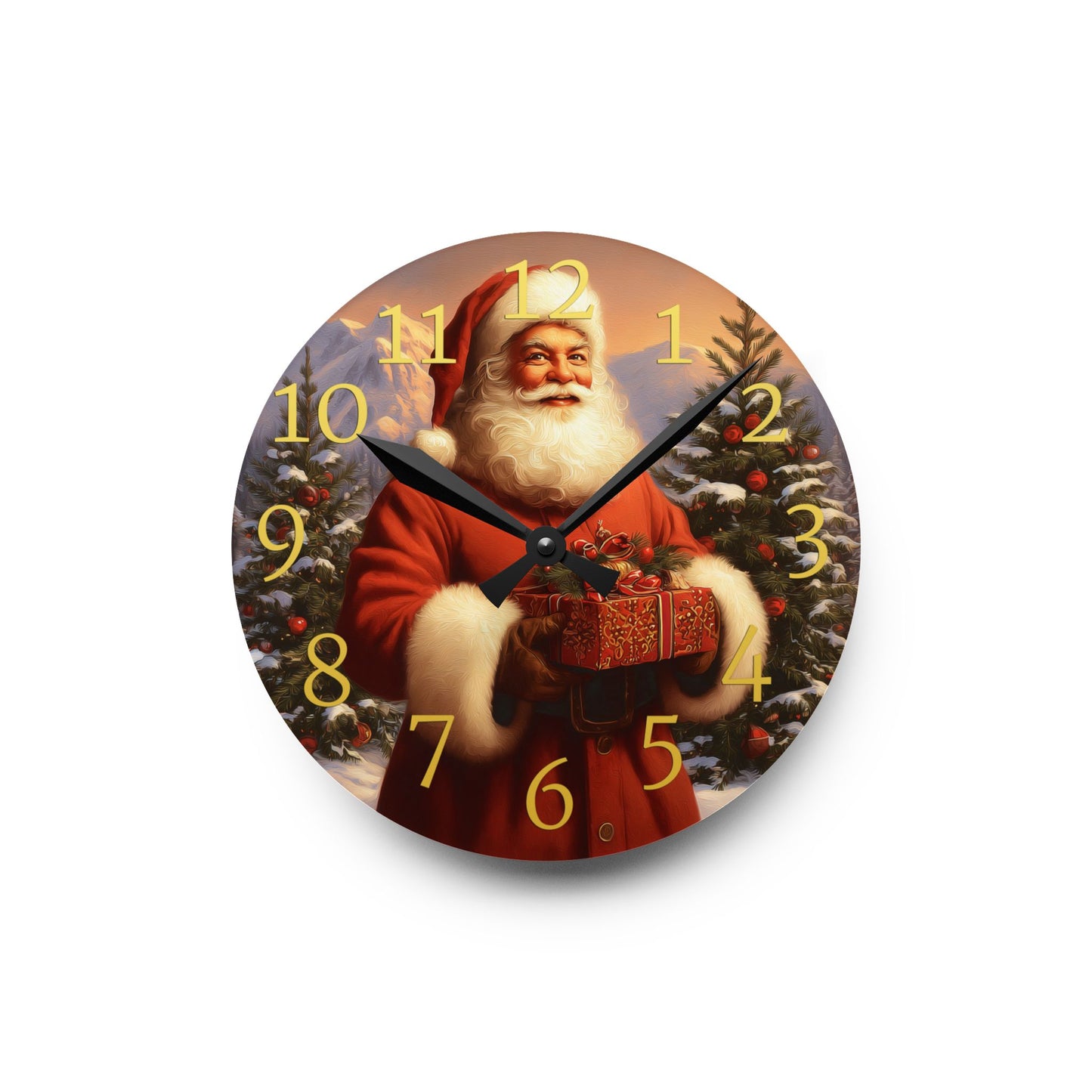Santa's Gift Wall Clock