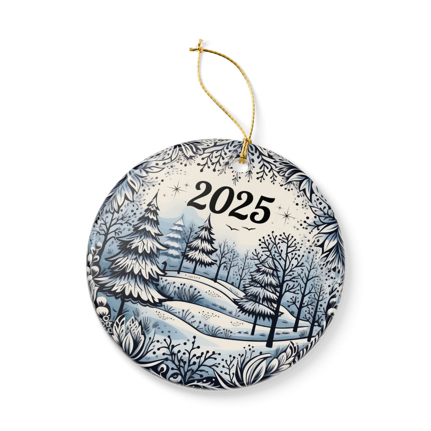 2025 Winter Woodland Ceramic Christmas Ornament