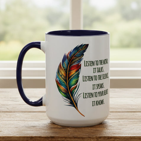 Listen to the Wind 15oz Accent Mug