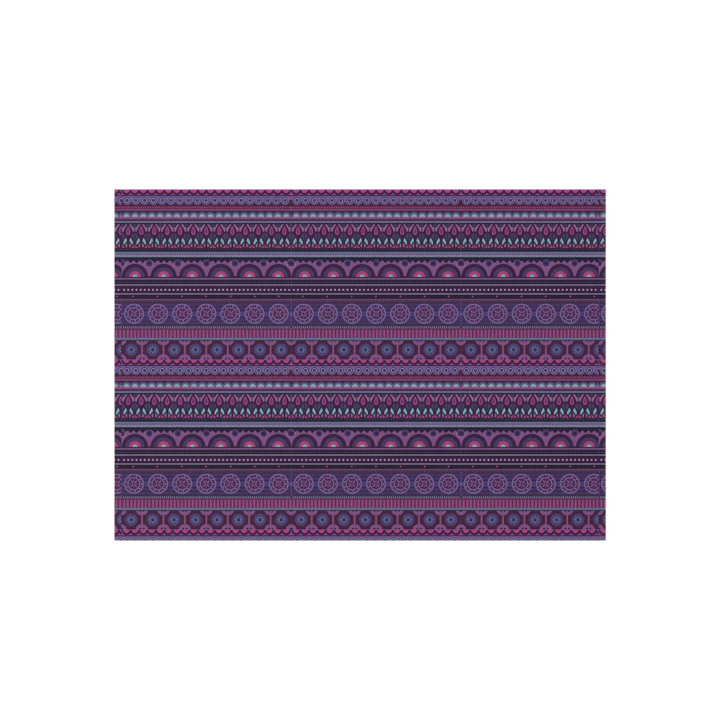 Purple Boho Stripe Outdoor Rug