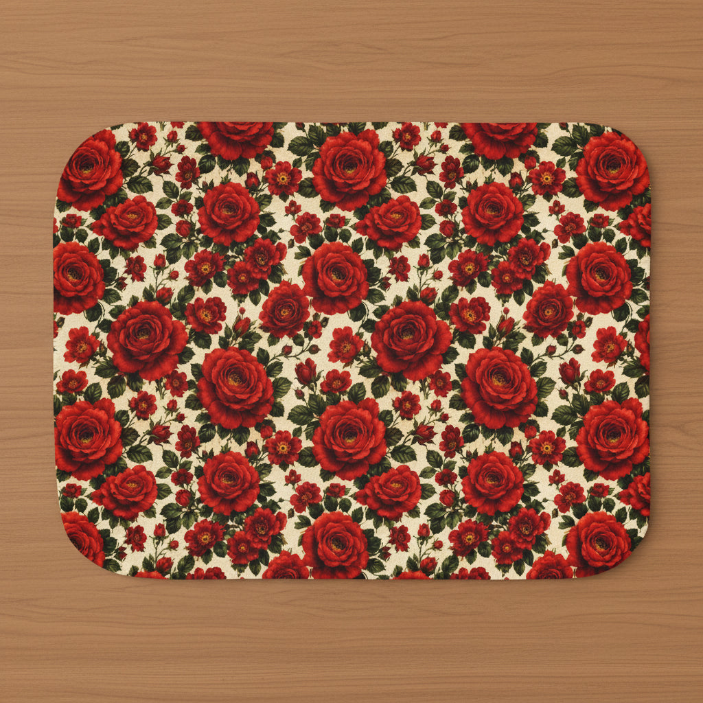 Riverfront Roses Sherpa Blanket | Beige Reverse