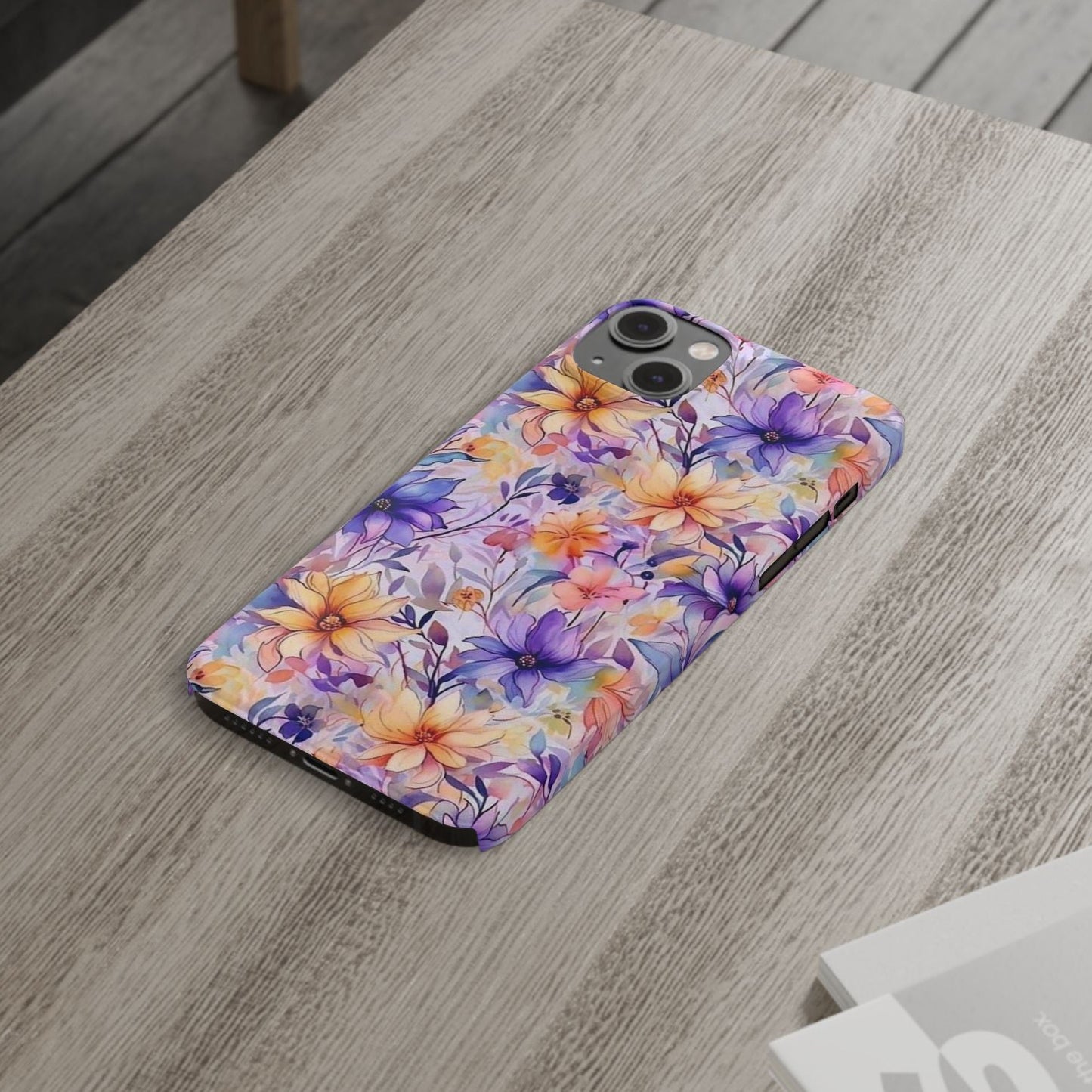 Floral Watercolor Slim Phone Case