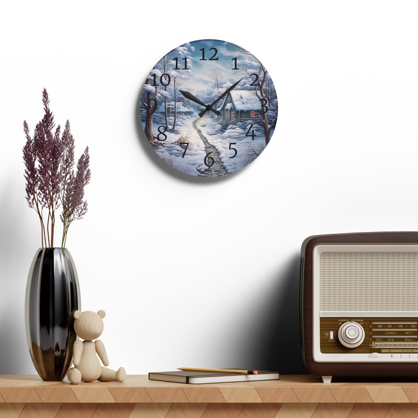 Winter Landscape Wall Clock